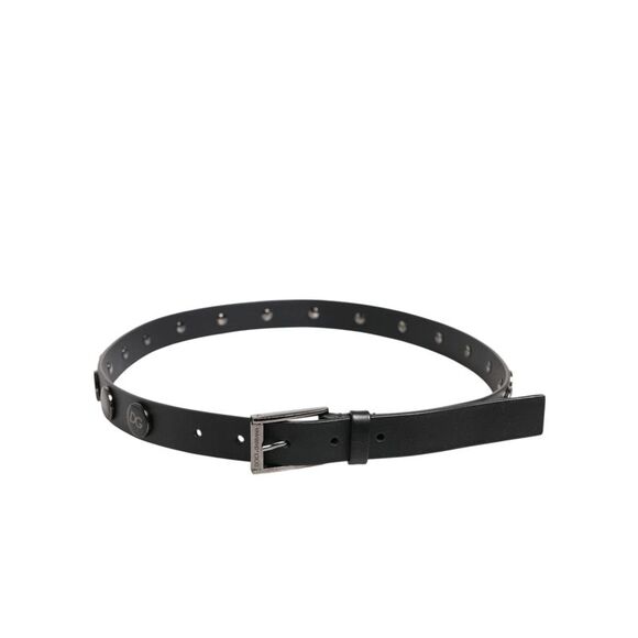 Dolce & Gabbana Black Luxury Leather DG Studs Buckle Men's Belt